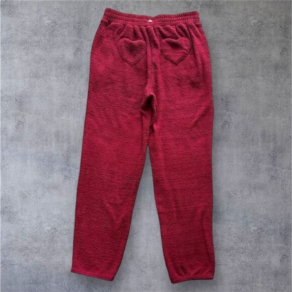 Fabletics Yitty Pet Me Jogger Sweatpants Large Merlot Heart Shaped Back Pockets - Picture 2 of 7